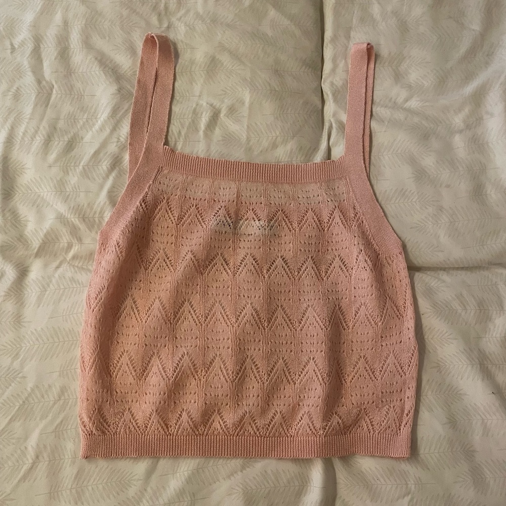 Zara Pink Knit Crop Top
